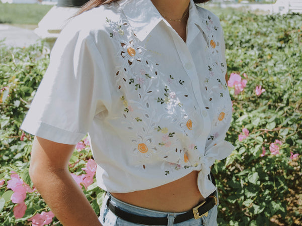 Cotton Poplin Shirt — White — Outlet Paris premium fashion